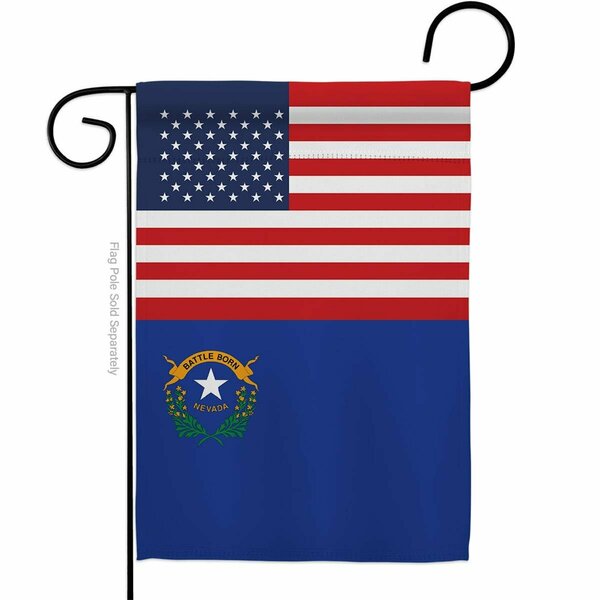Guarderia 13 x 18.5 in. USA Nevada American State Vertical Garden Flag with Double-Sided GU4061043